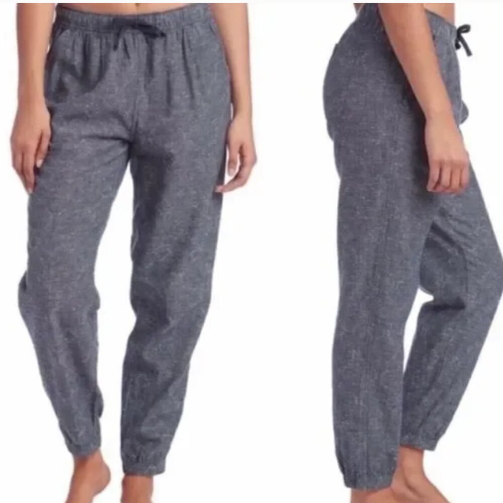 Patagonia Island Hemp Beach Pants Womens, Small, Heather Blue Tapered Diamonds